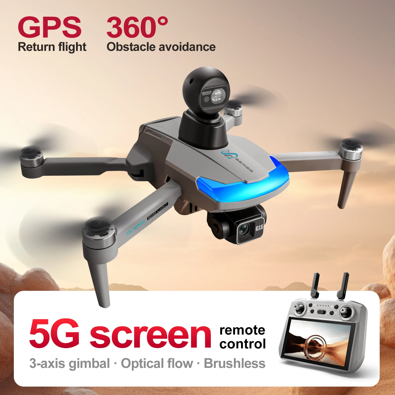 Dron profesional S185 2,7 K HD - Drone Photogrammetry reseña y precio