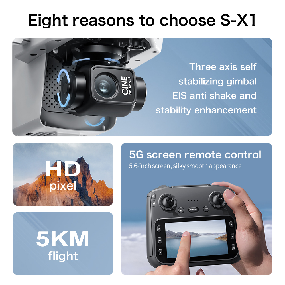 Dron Original S-X1 8K HD Profe - Drone Photogrammetry reseña y precio